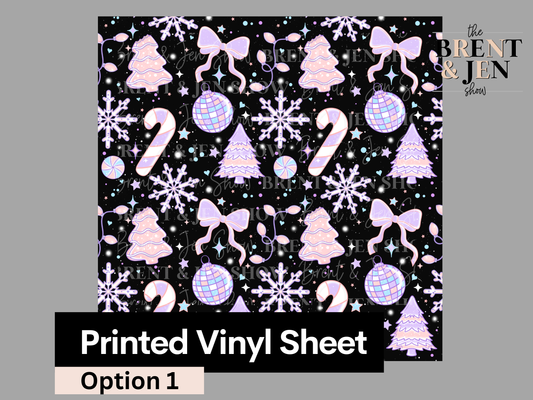 Pastel Winter, Printed Patterned Vinyl