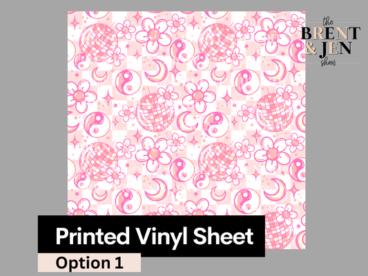 Disco Floral, Printed Patterned Vinyl