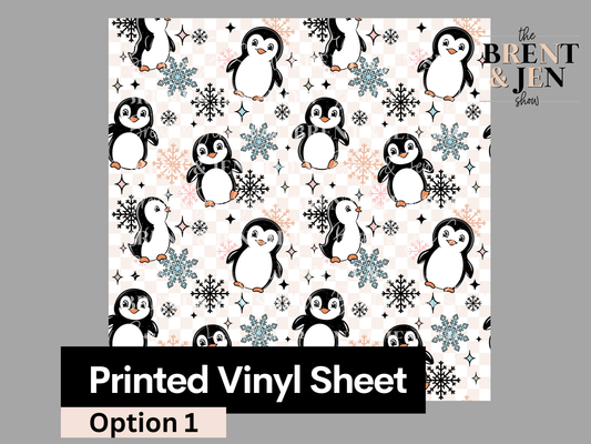 Too Cold Penguin, Printed Patterned Vinyl