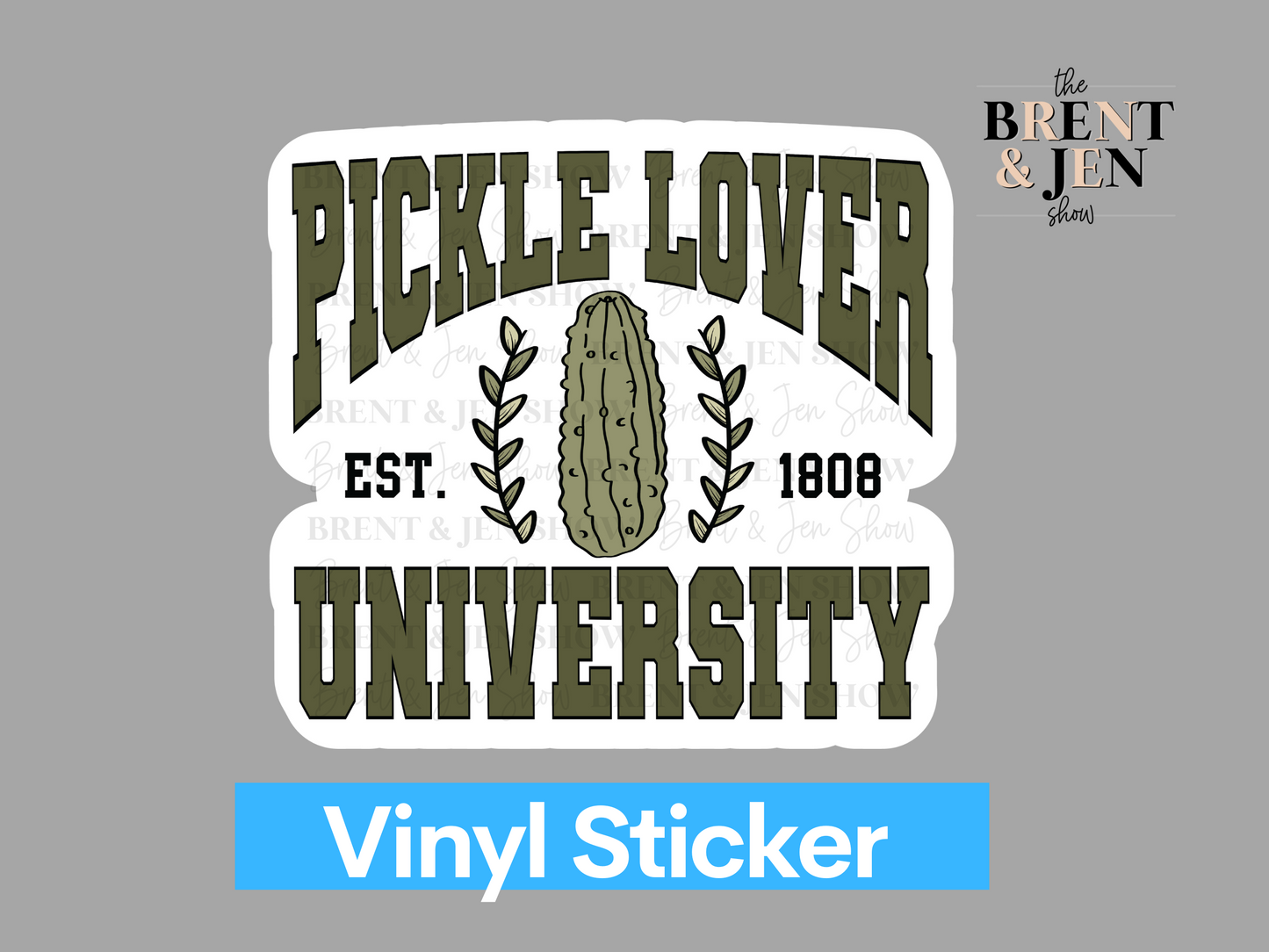 Pickle Lover University Sticker