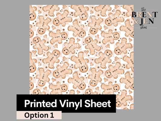 Gingerbread Hearts Seamless Vinyl Pattern