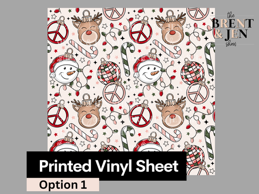 Retro Christmas Seamless Vinyl Pattern