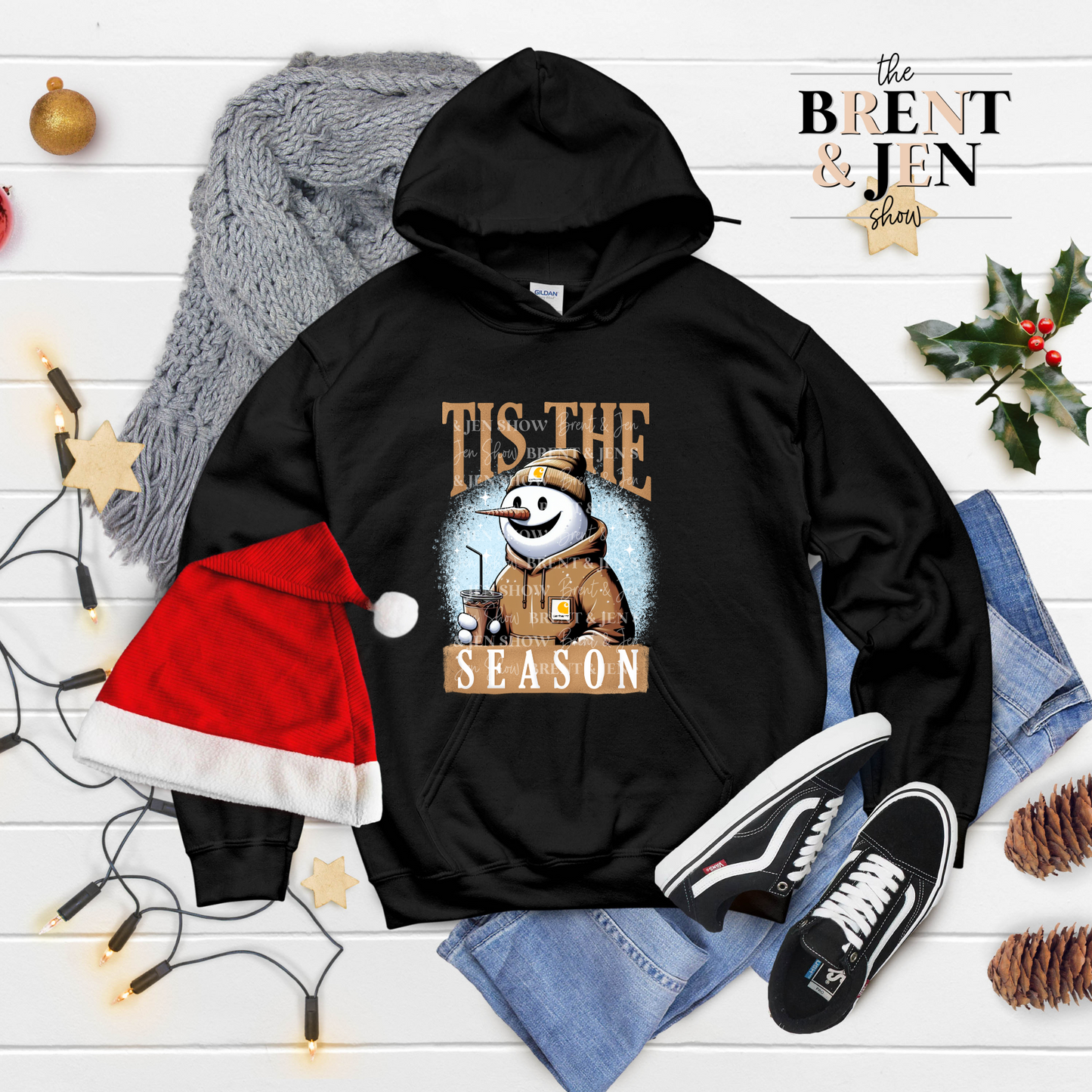 Tis the Season Snowman Hoodie