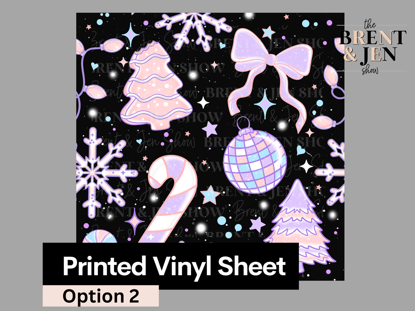 Pastel Winter, Printed Patterned Vinyl