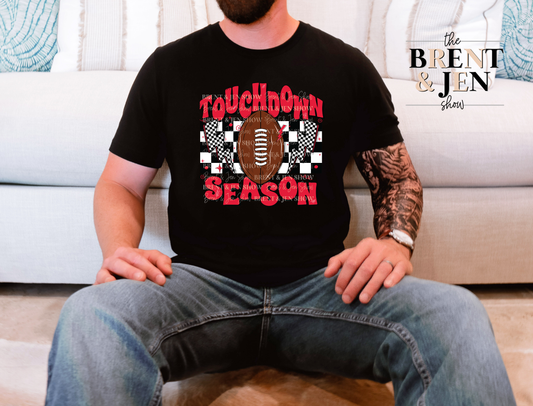 Football Season - Red, Football T-Shirt