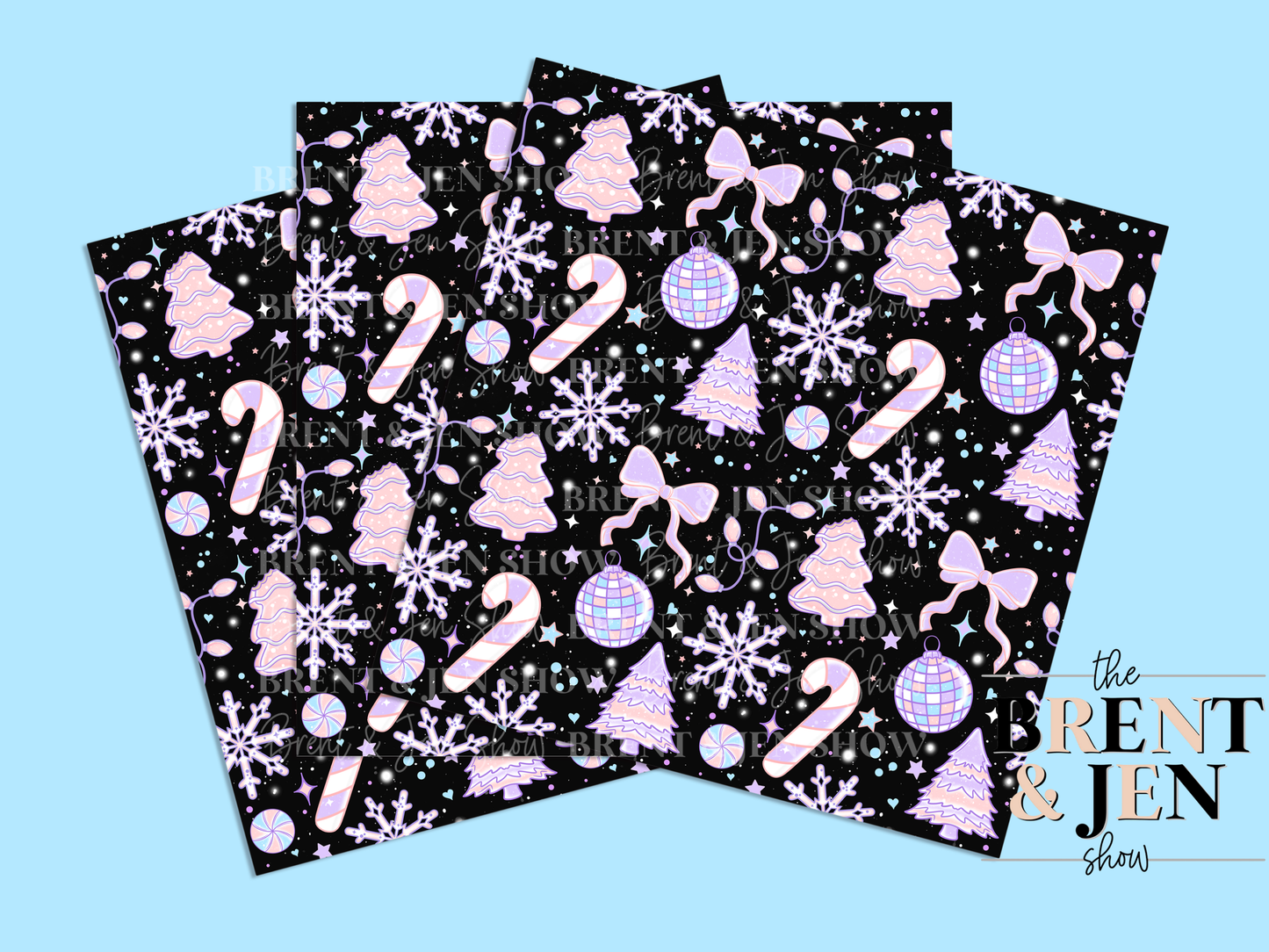 Pastel Winter, Printed Patterned Vinyl