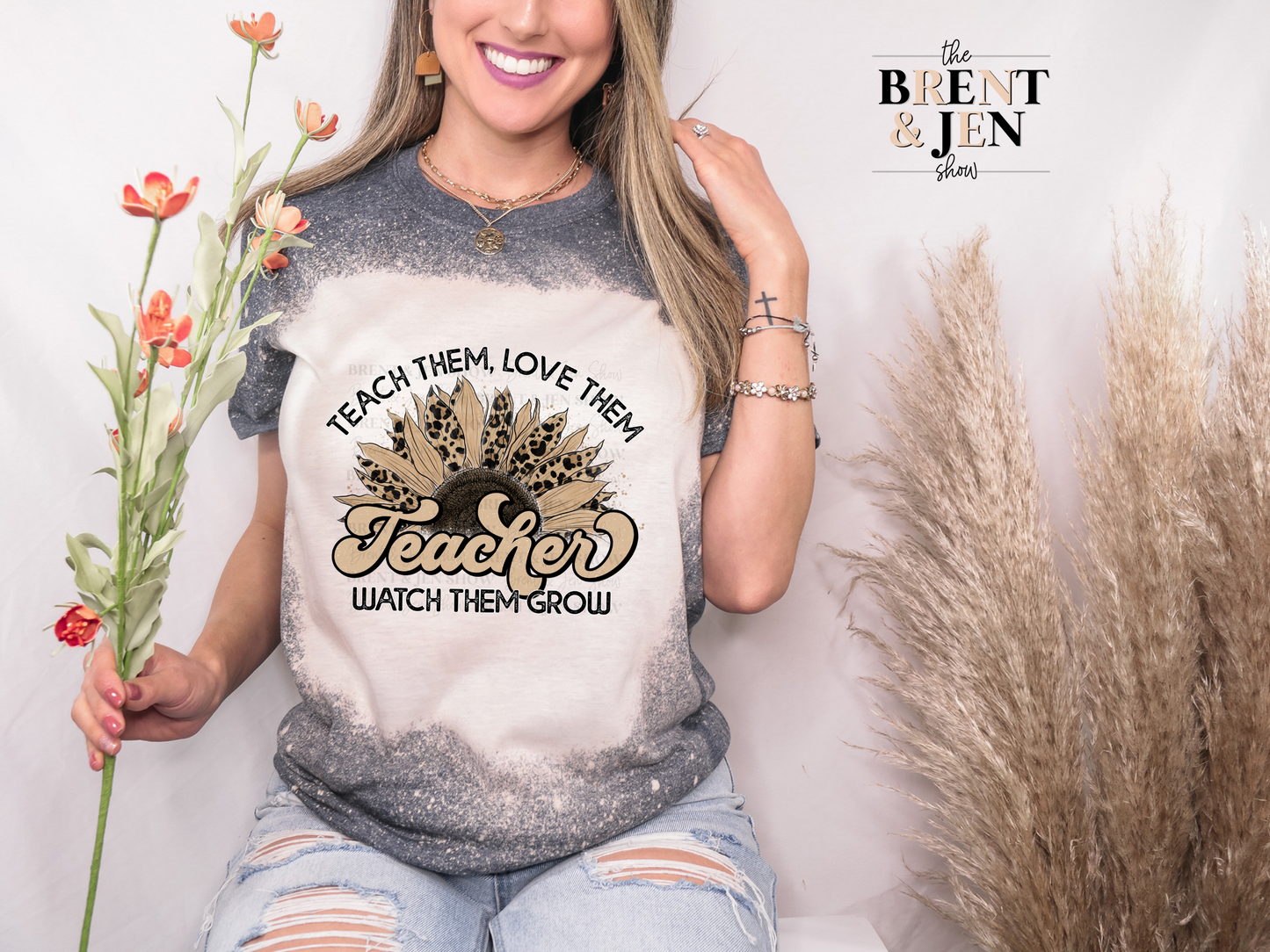 Teach Them, Love Them, Watch Them Grow, Teacher T-Shirt