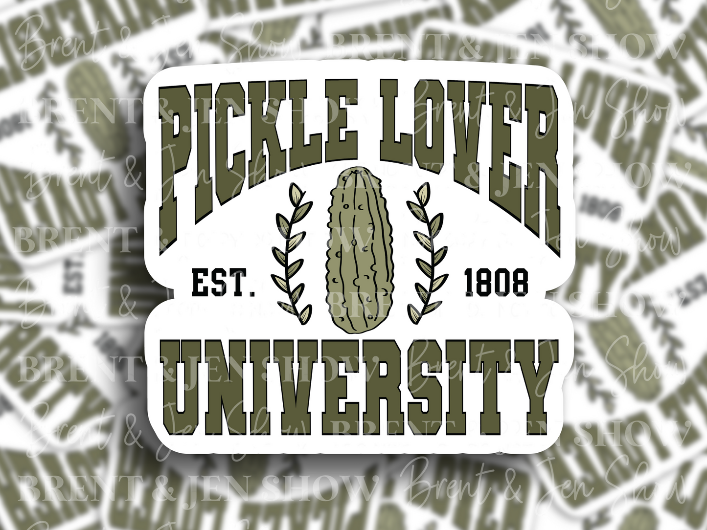 Pickle Lover University Sticker