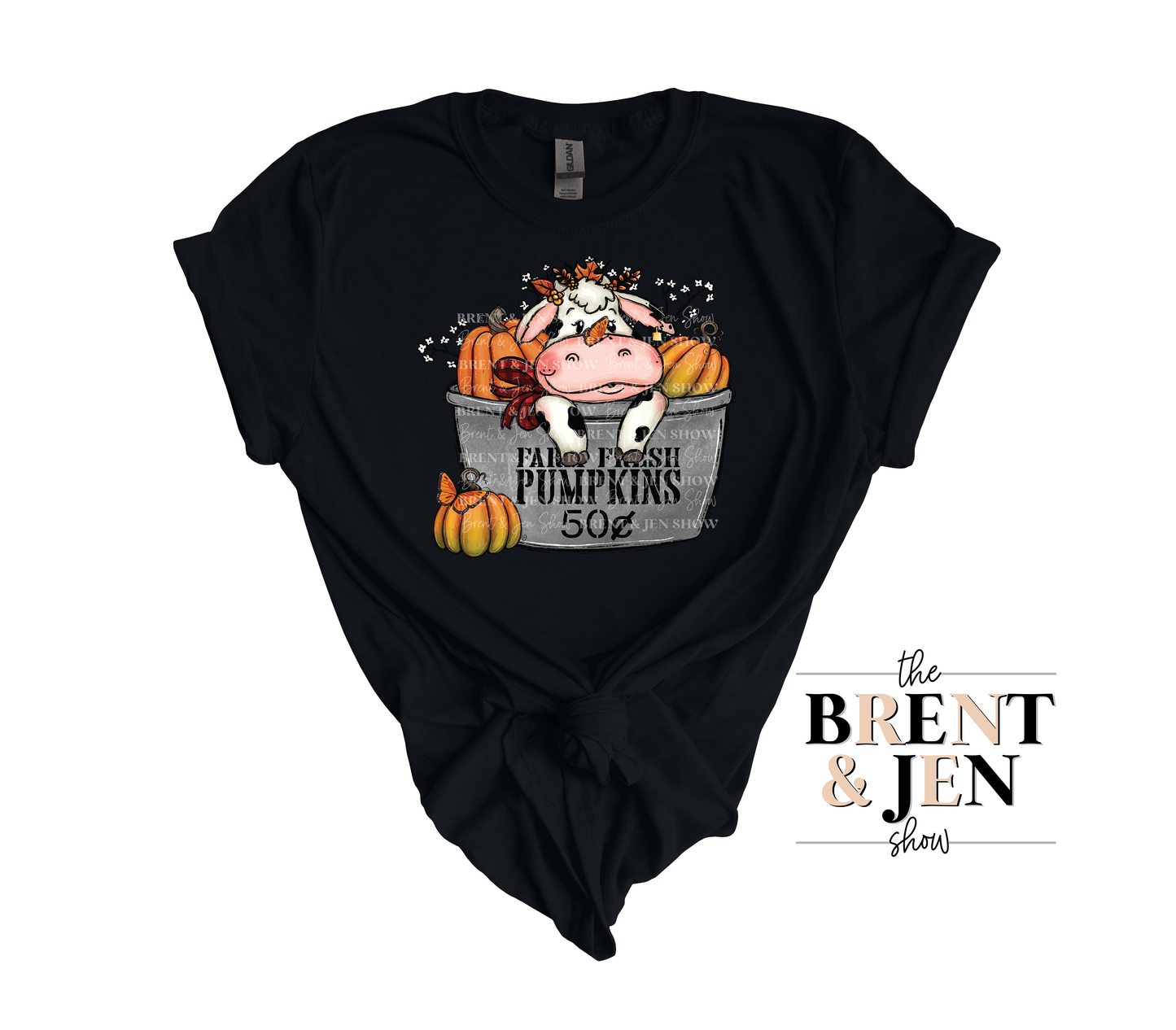 Farm Fresh Pumpkins, Cow T-Shirt