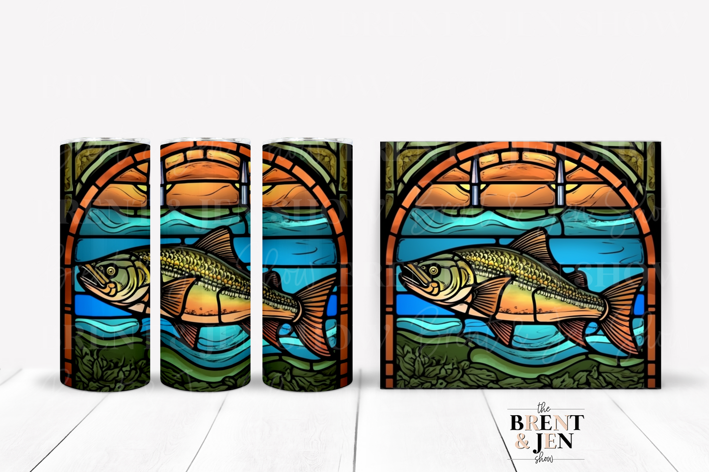 Stained Glass Fish Tumbler