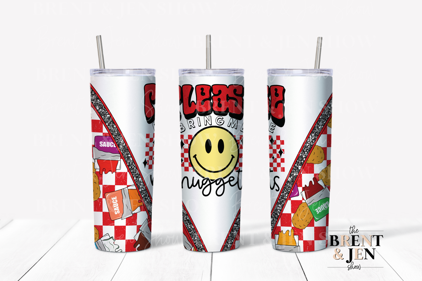 Please Bring Me Nuggets, Sublimation Stainless Steel Tumbler