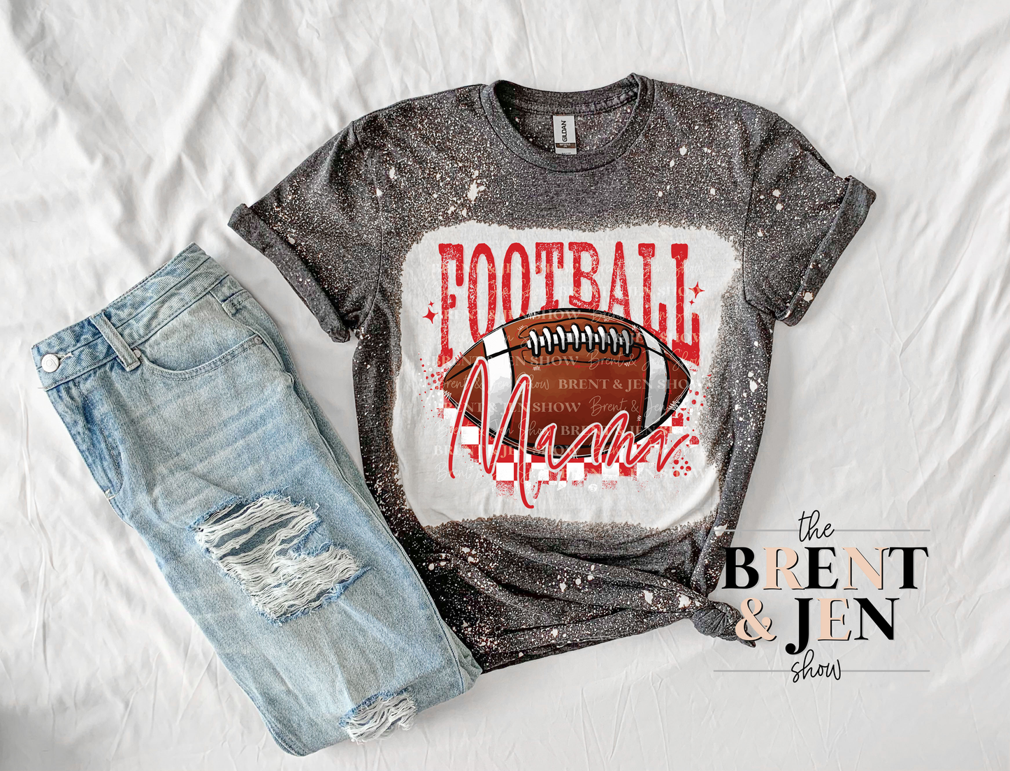 Football Mama - Red, Football T-Shirt