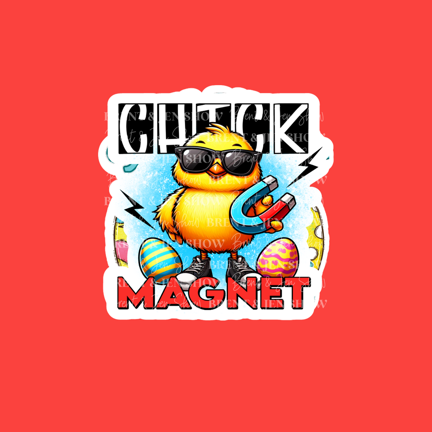 Chick Magnet Sticker