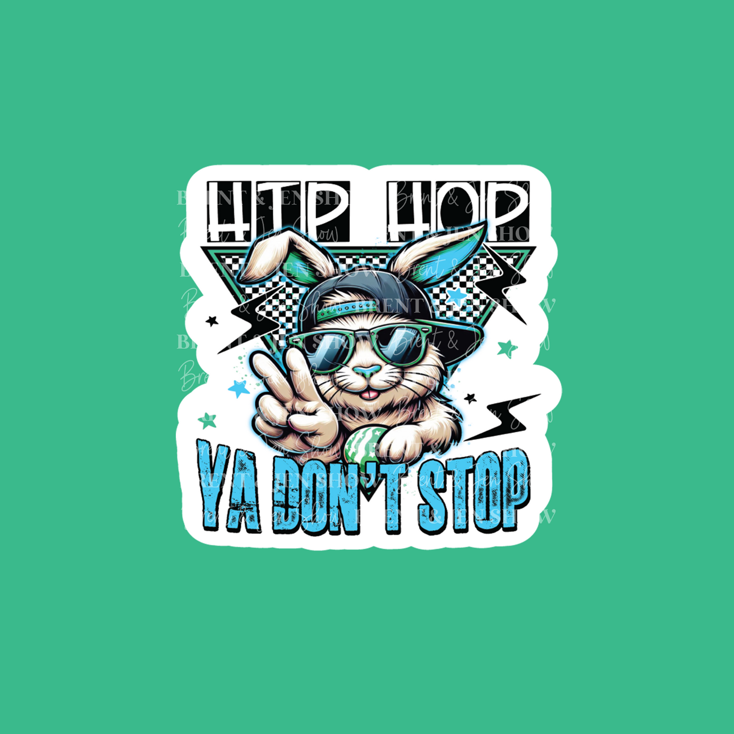 Hip Hop Ya Don't Stop Bunny Sticker