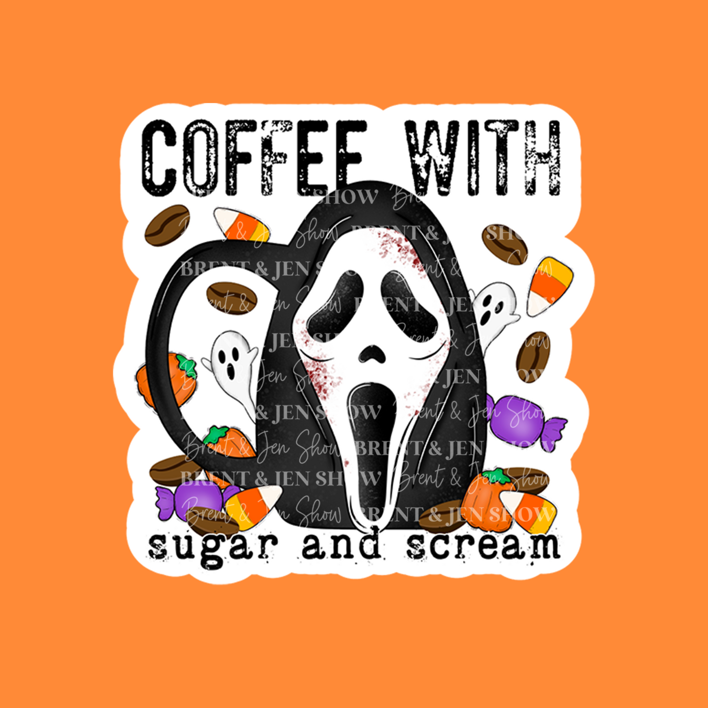 Coffee With Sugar & Scream Sticker