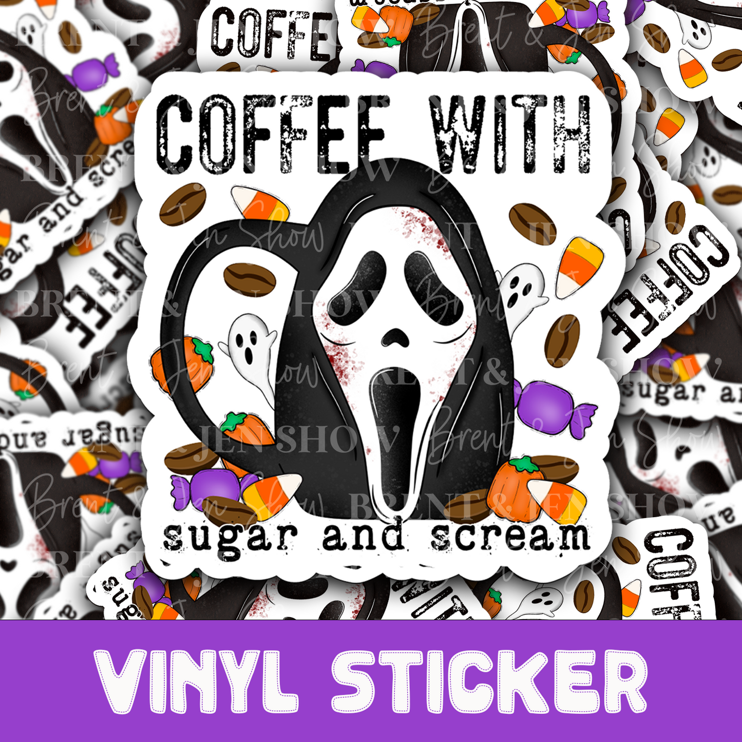 Coffee With Sugar & Scream Sticker