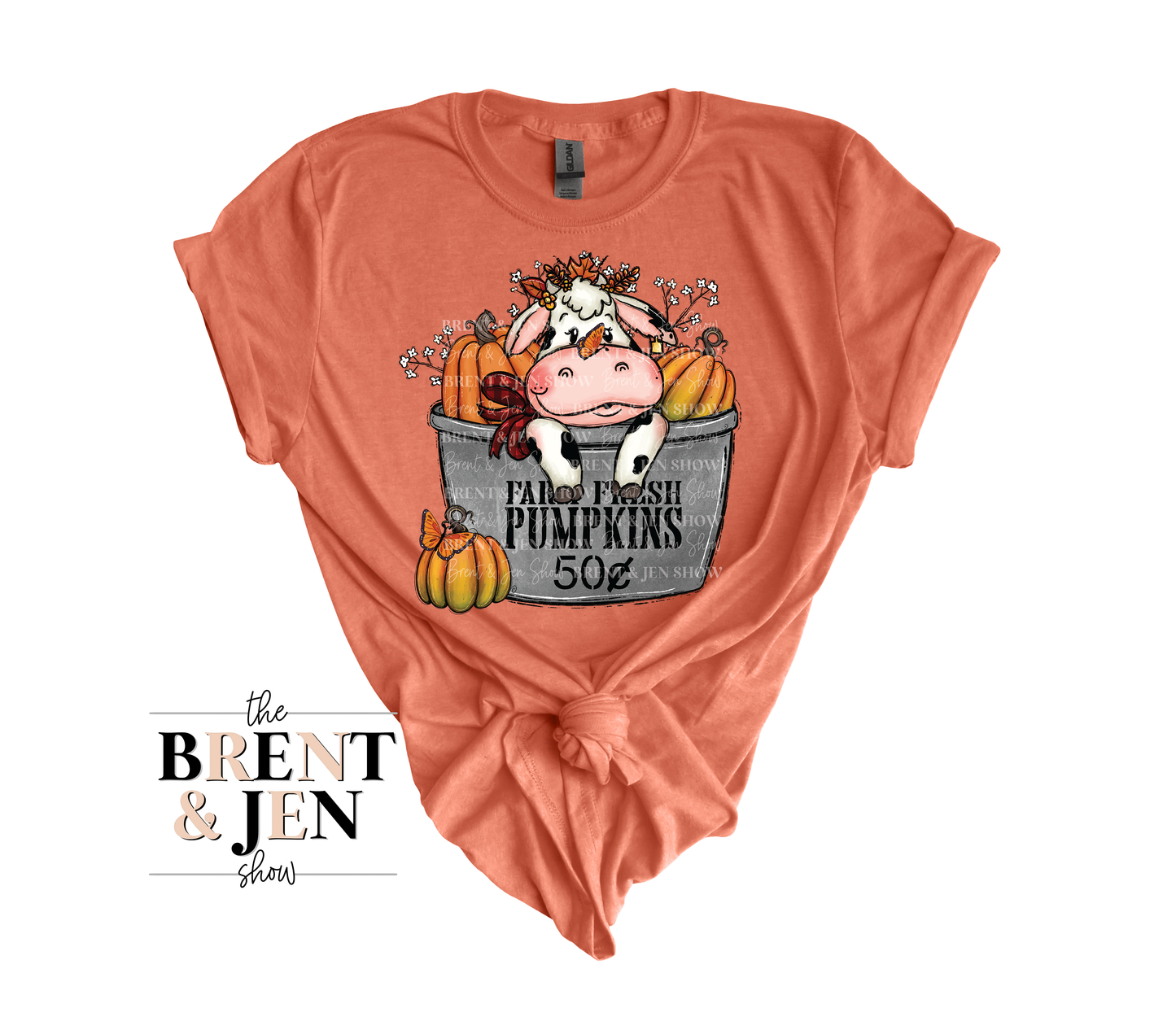 Farm Fresh Pumpkins, Cow T-Shirt