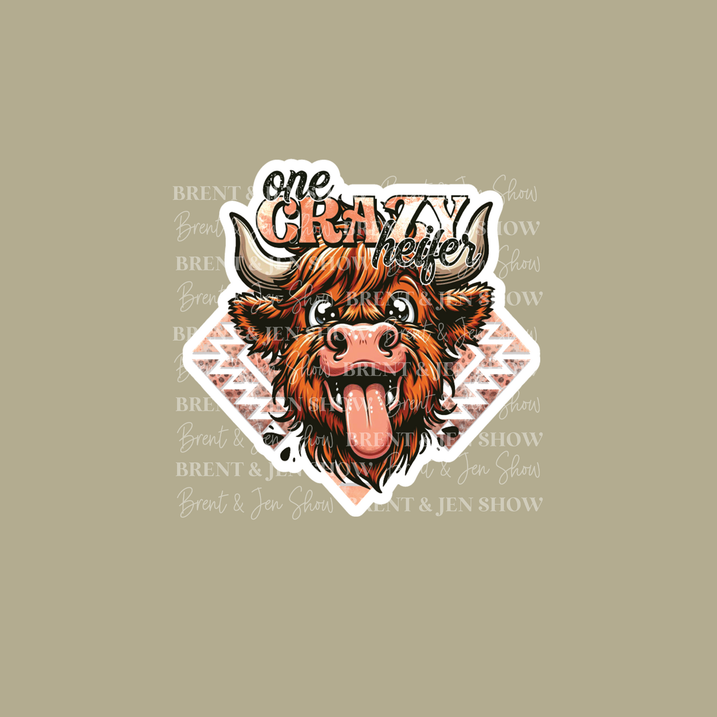 One Crazy Heifer Sticker