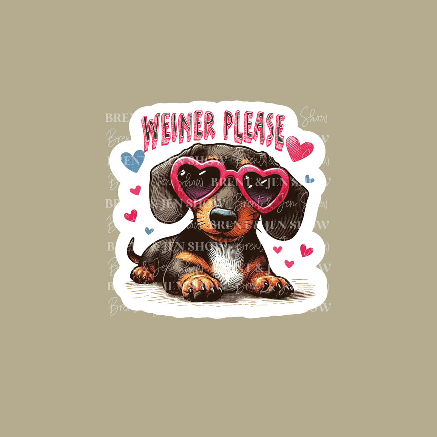 Weiner Please Sticker