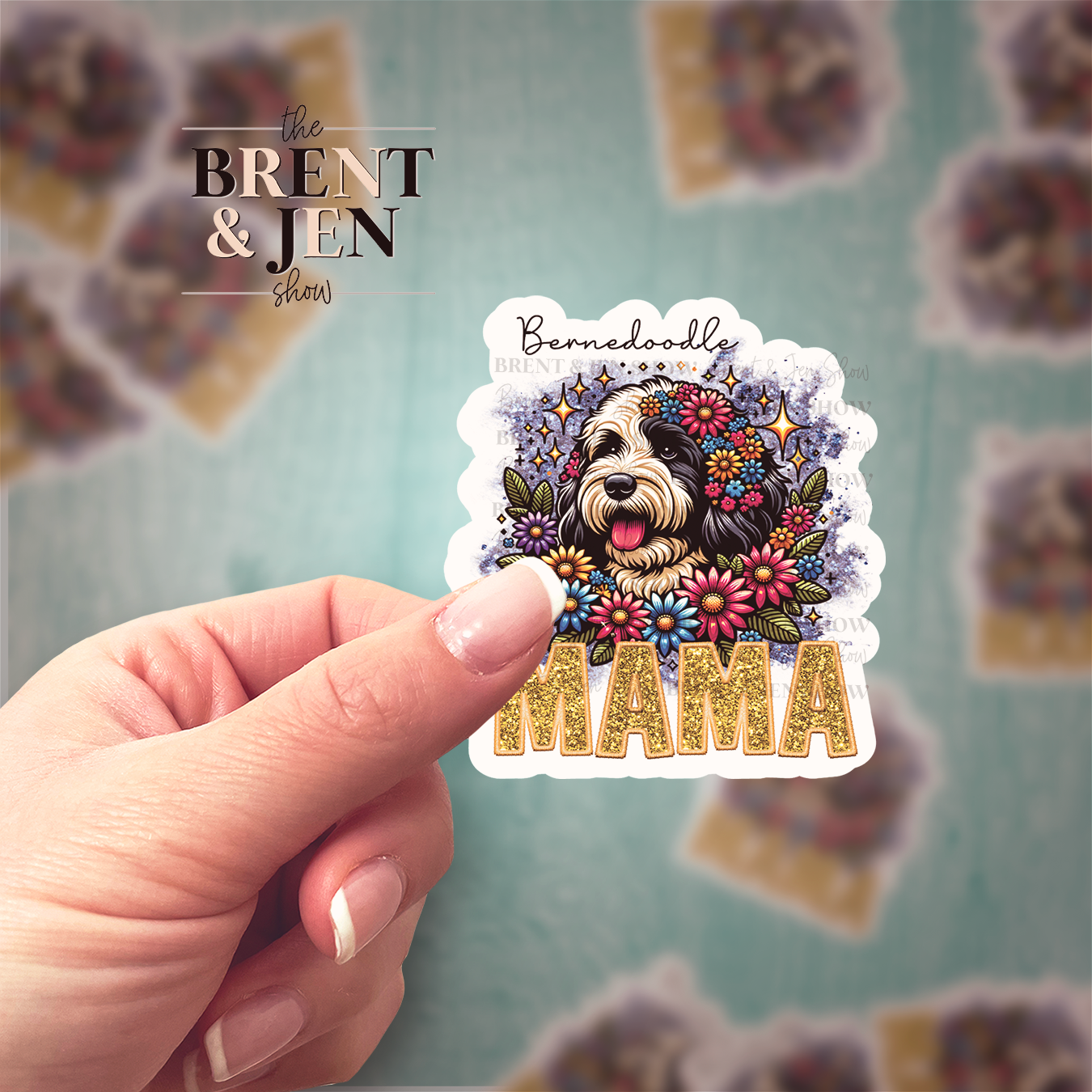 Bernedoodle Mama Sticker