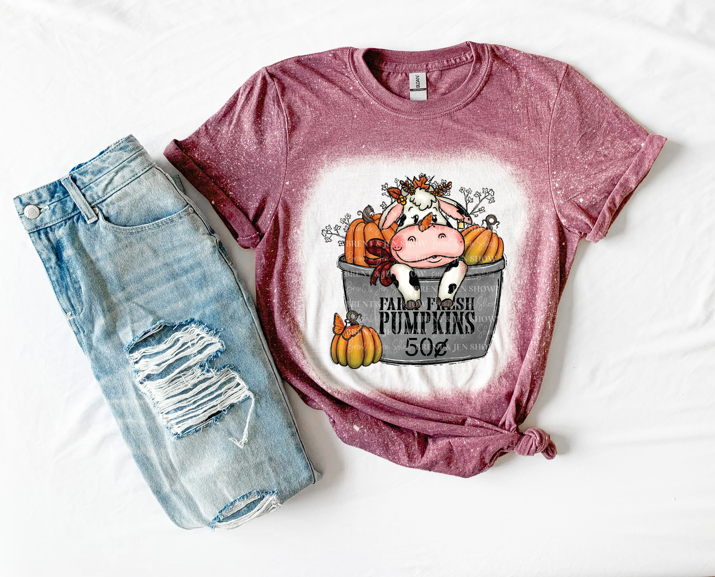 Farm Fresh Pumpkins, Cow T-Shirt