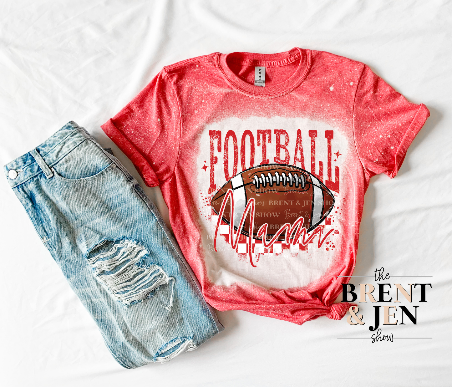 Football Mama - Red, Football T-Shirt