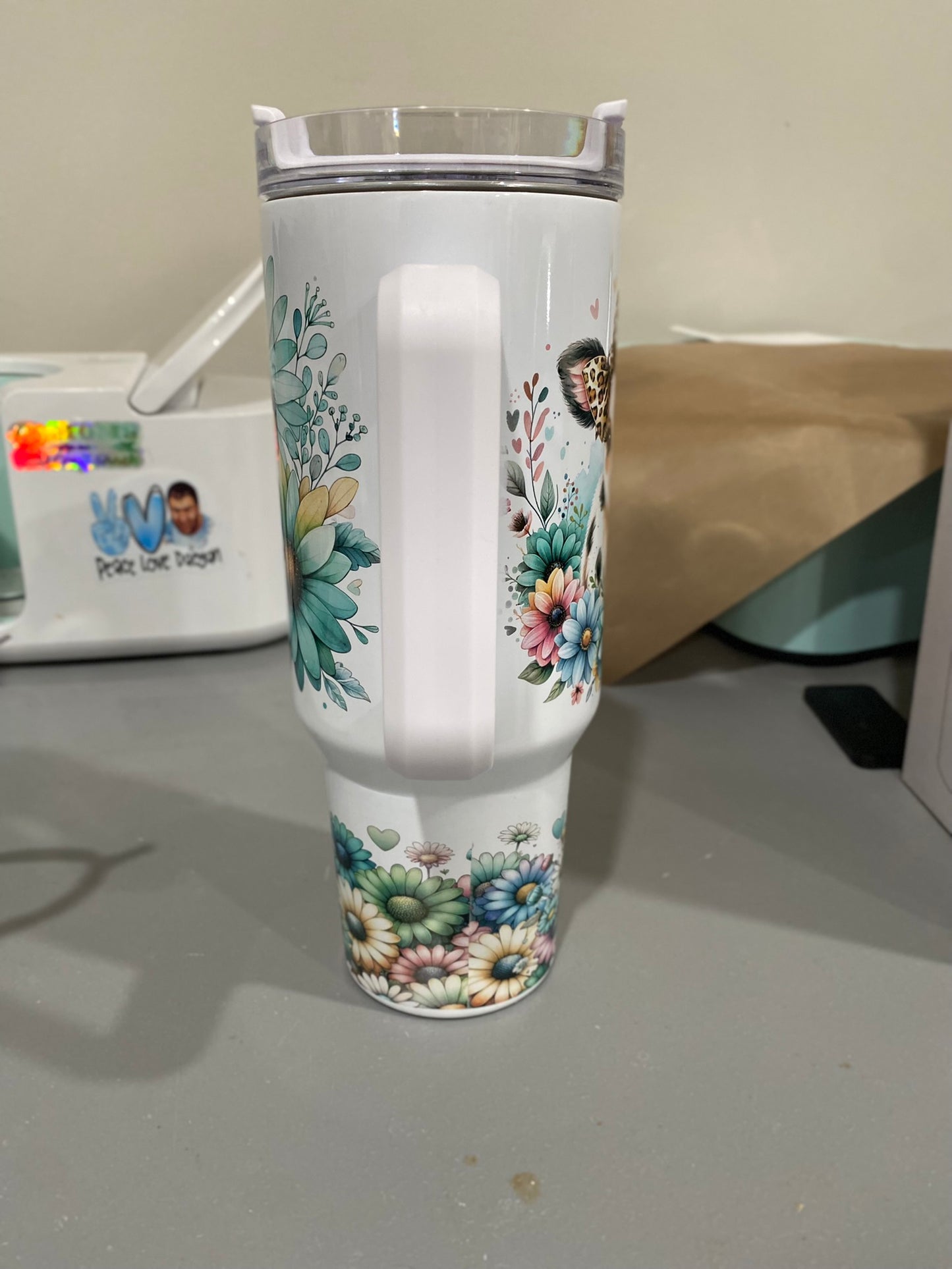 Floral Cow 40oz Tumbler