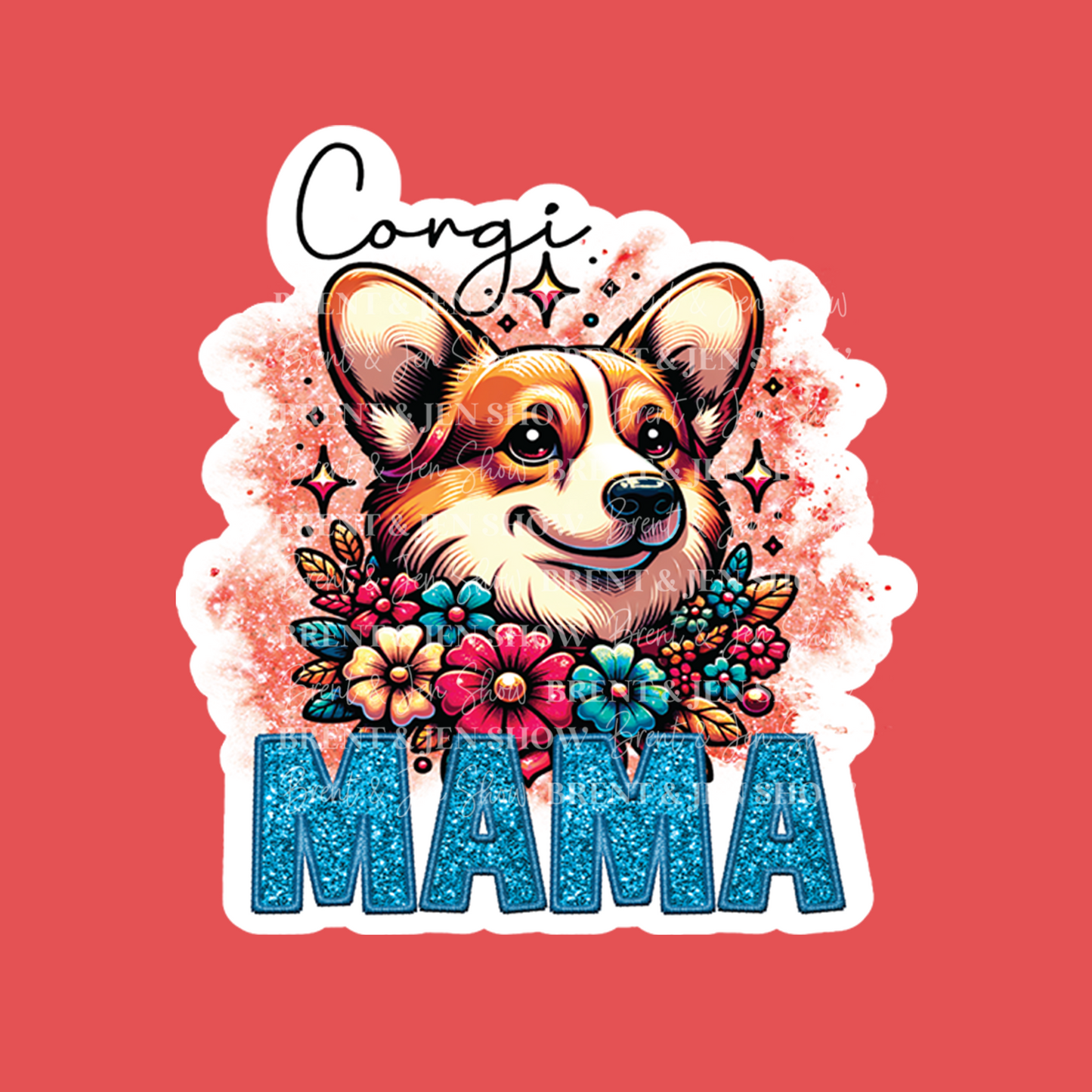 Corgi Mama Sticker