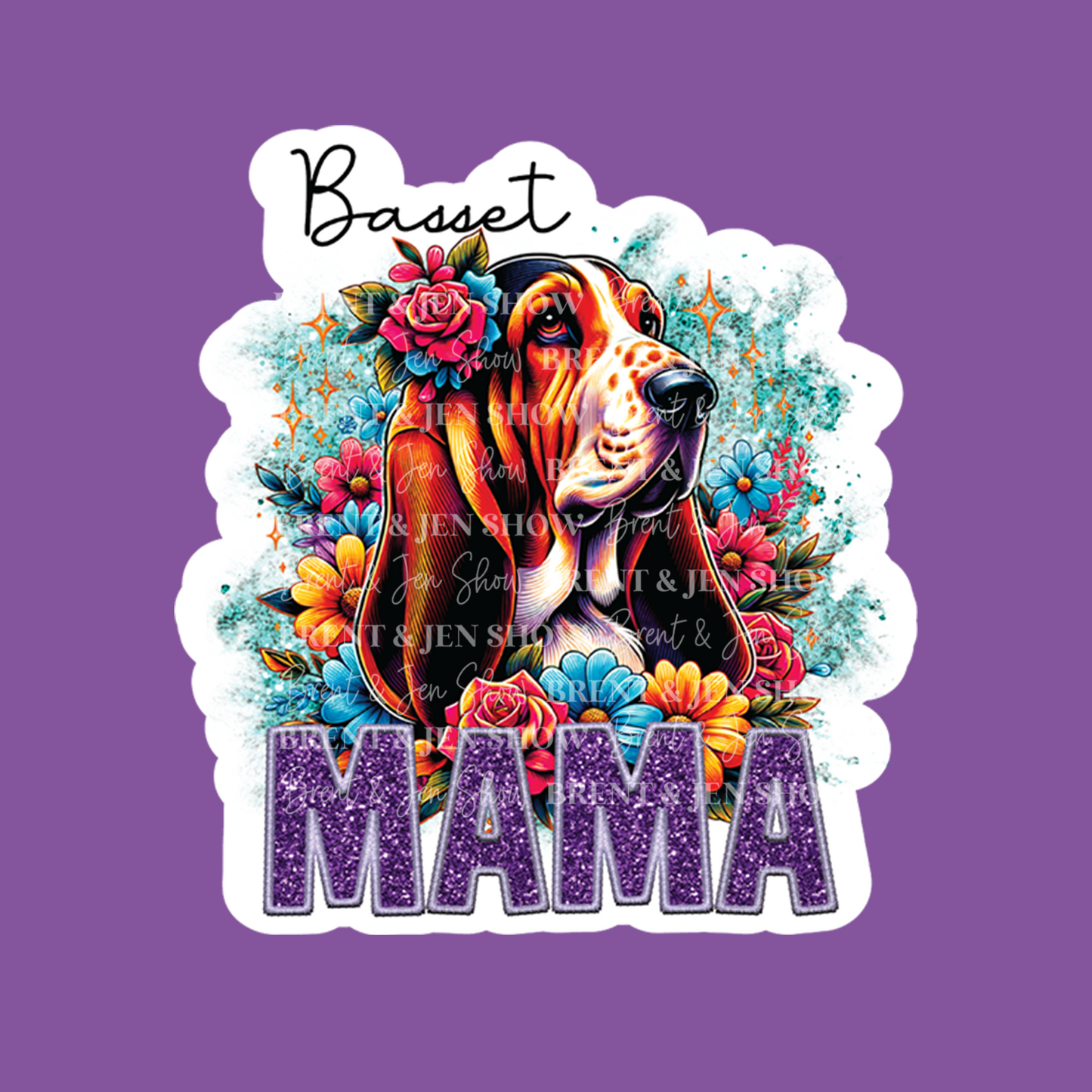 Bassett Mama Sticker