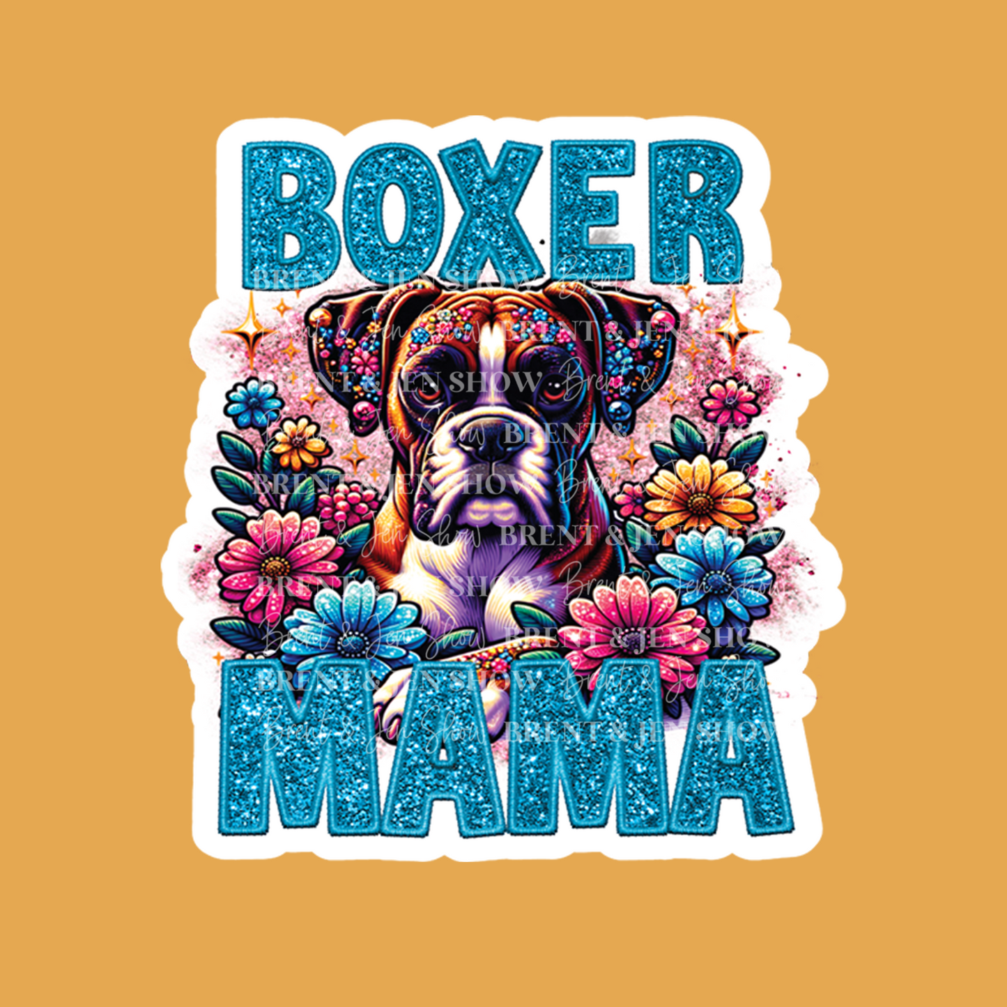 Boxer Mama Sticker