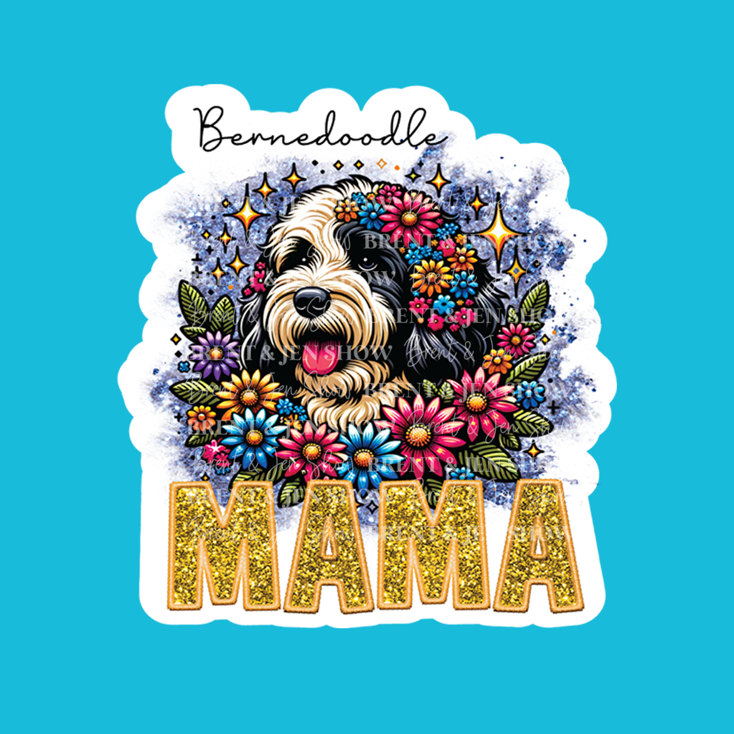 Bernedoodle Mama Sticker