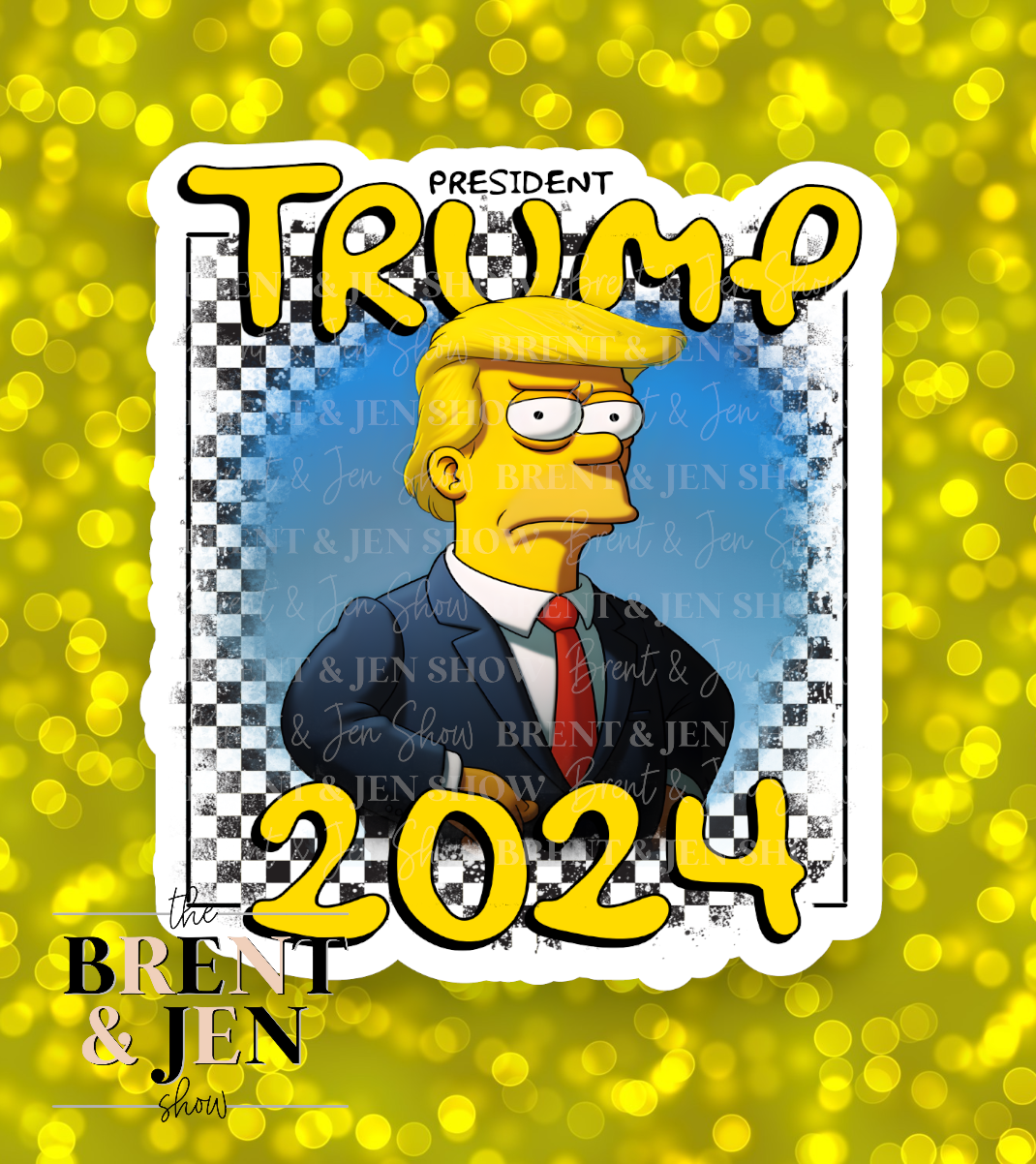 Trump 2024 Cartoon Sticker