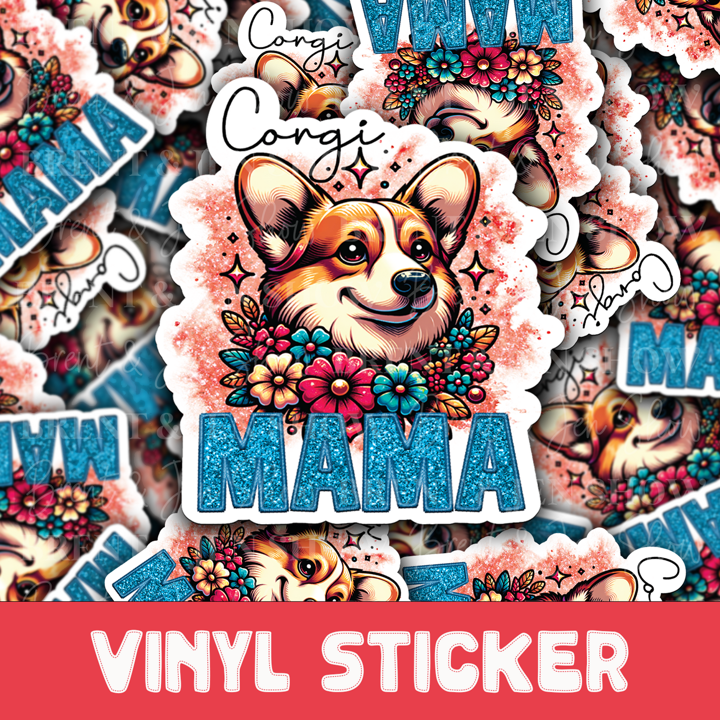 Corgi Mama Sticker