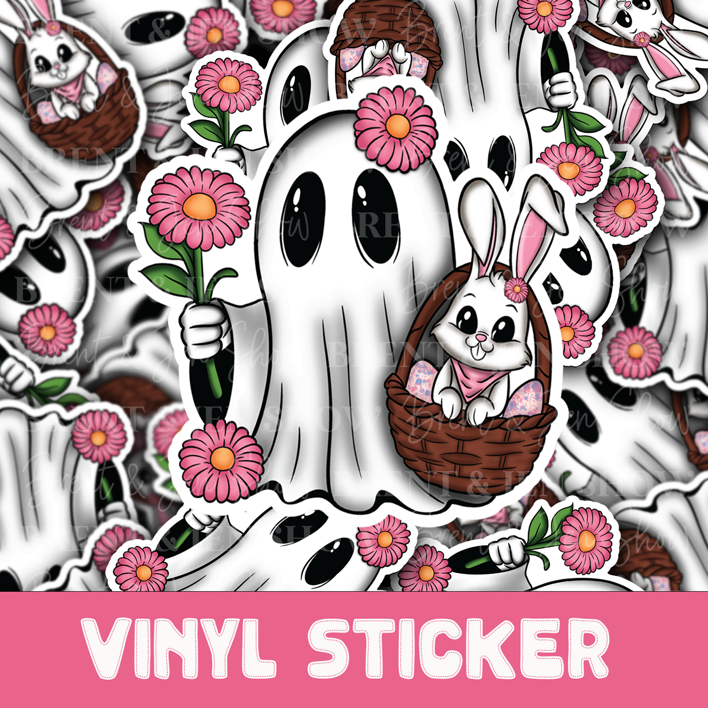 Cute Easter Ghost Sticker