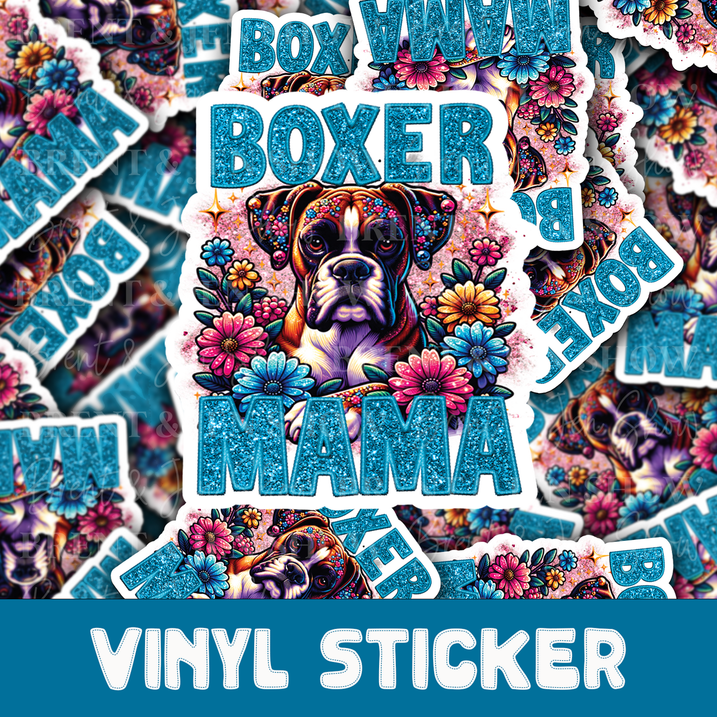 Boxer Mama Sticker