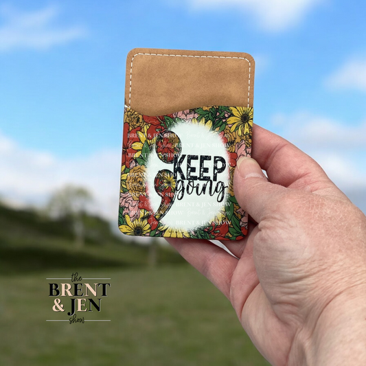 Keep Going, Floral Cellphone Wallet