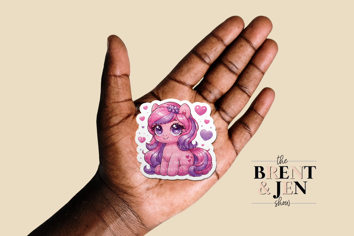 Cute Pink Pony, Sticker