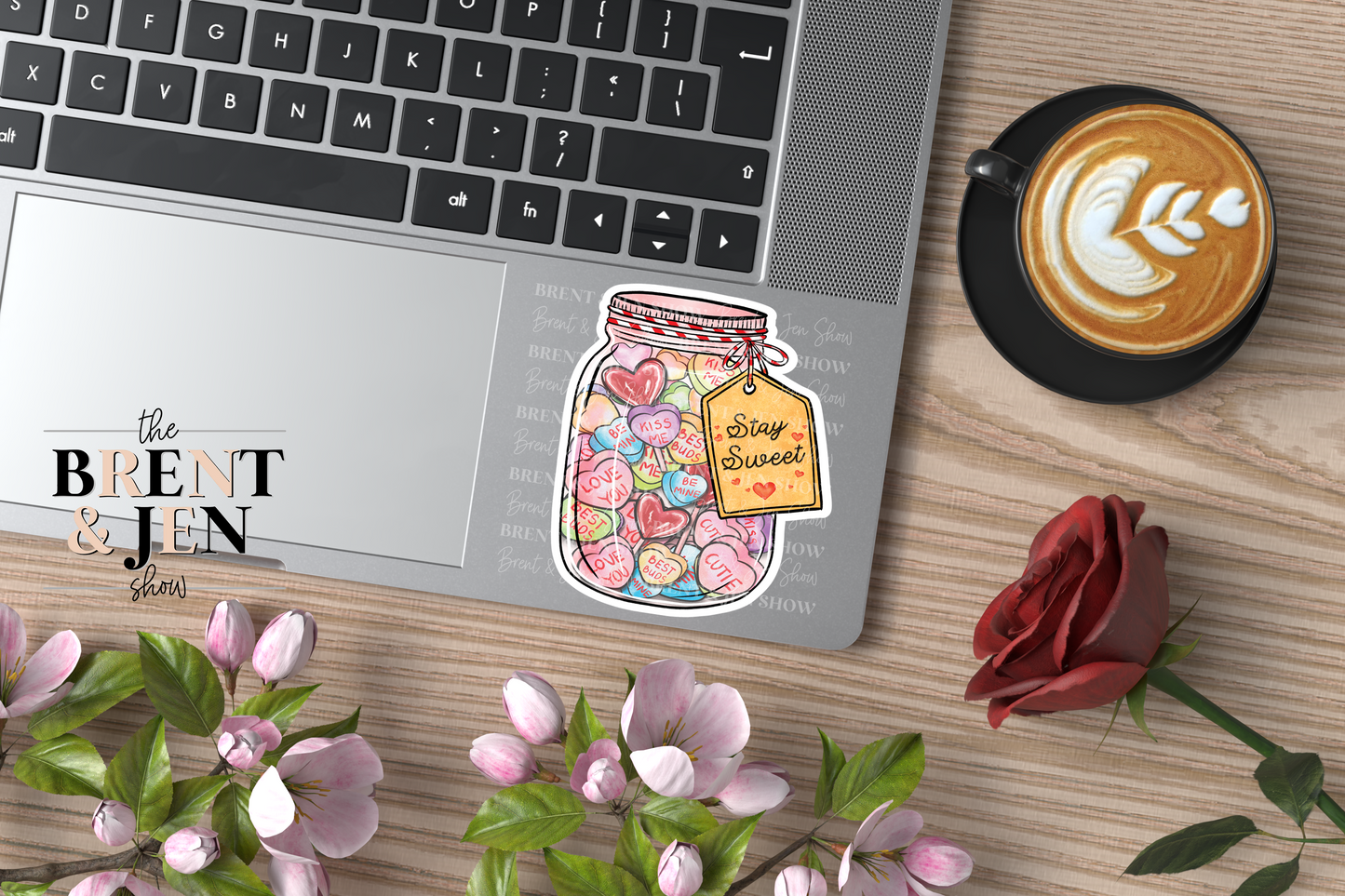 Stay Sweet Candy Heart Jar, Sticker