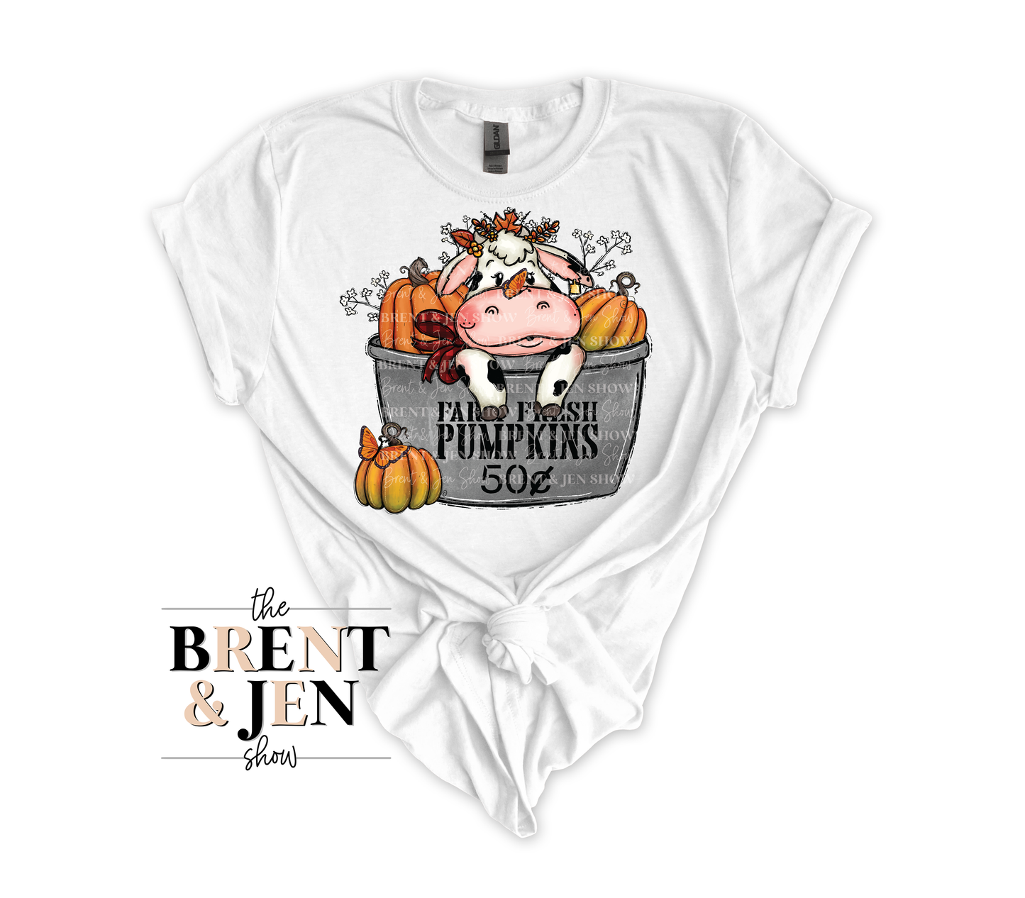 Farm Fresh Pumpkins, Cow T-Shirt