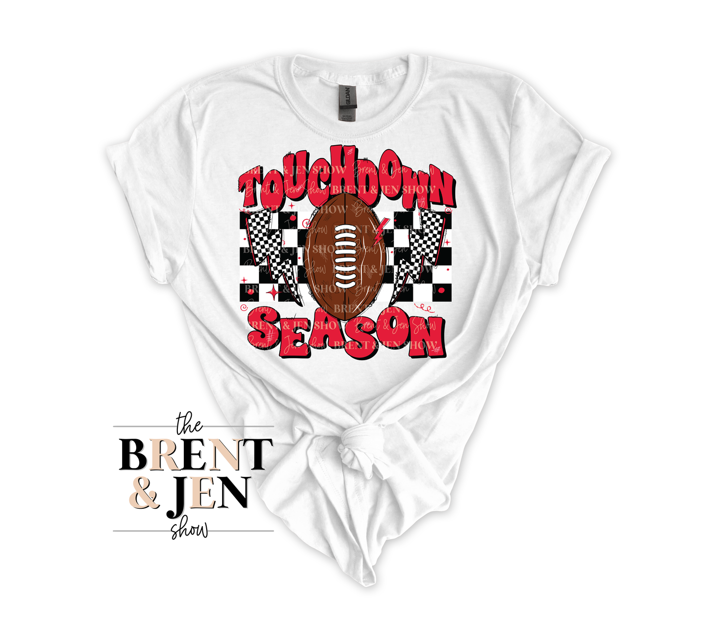 Football Season - Red, Football T-Shirt