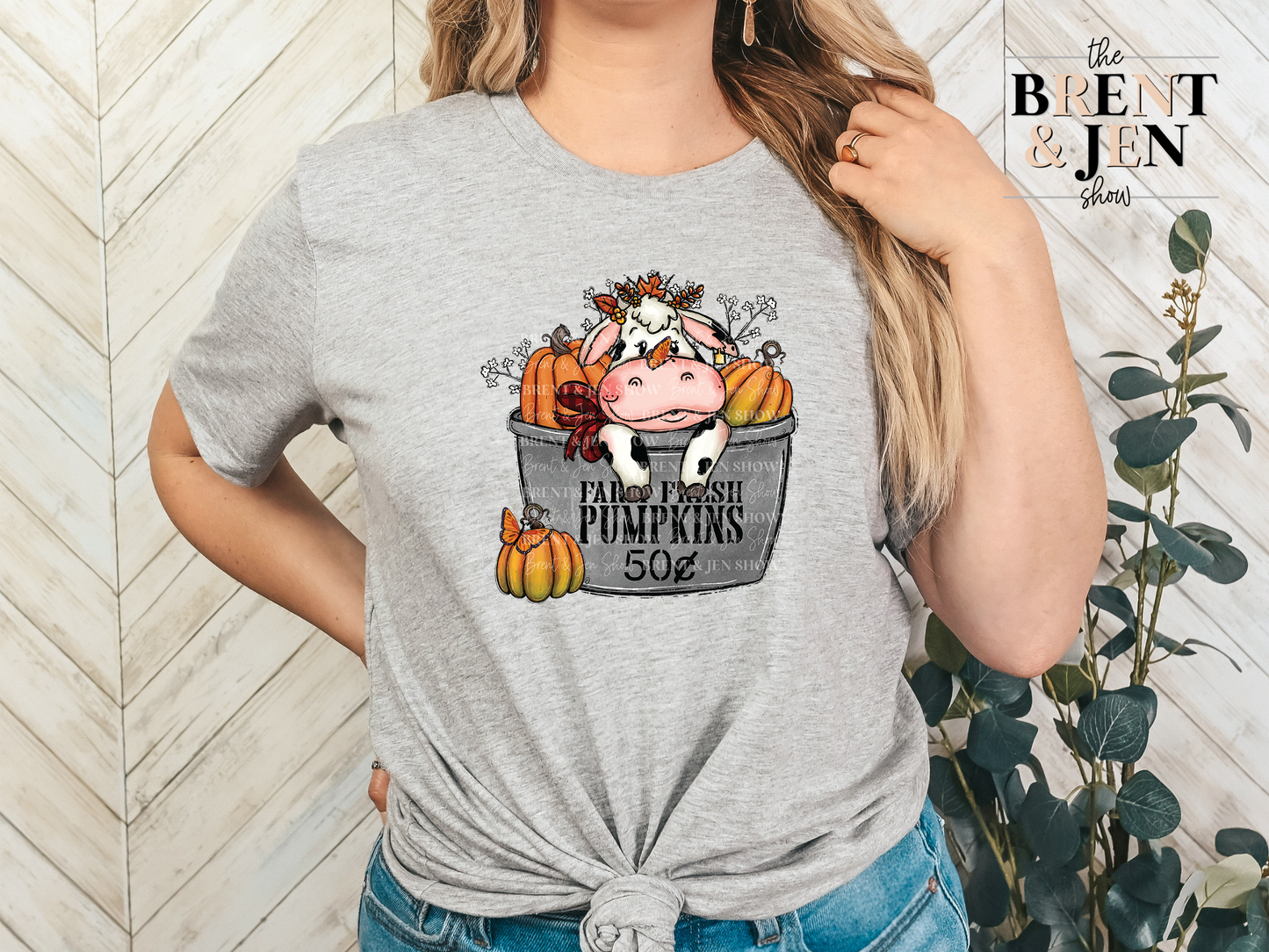 Farm Fresh Pumpkins, Cow T-Shirt