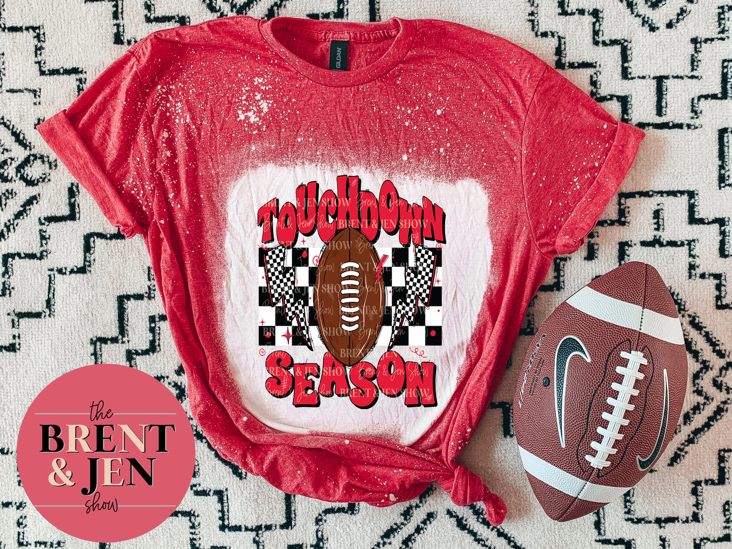 Football Season - Red, Football T-Shirt