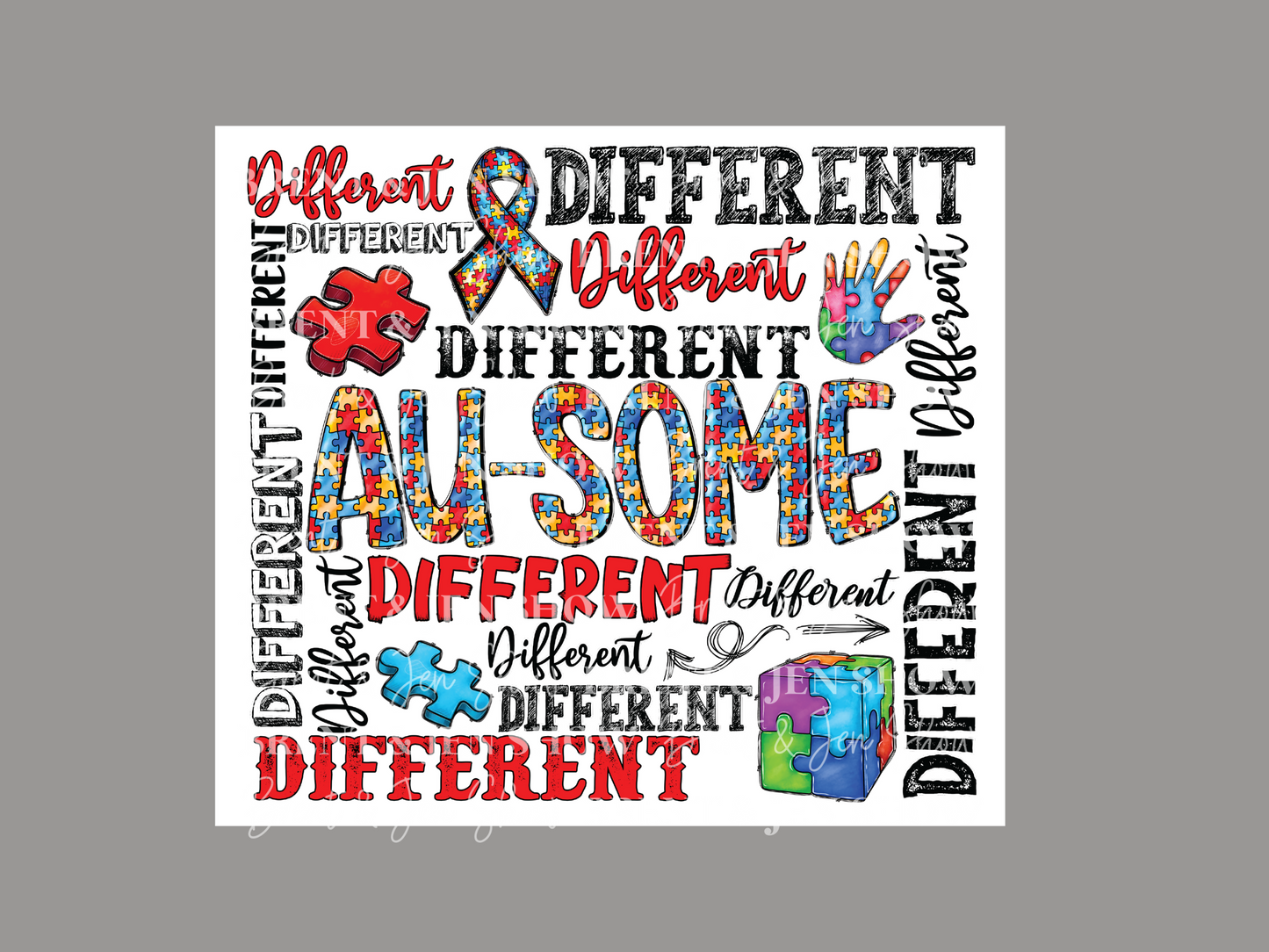 Different is Au-Some Vinyl Sticker