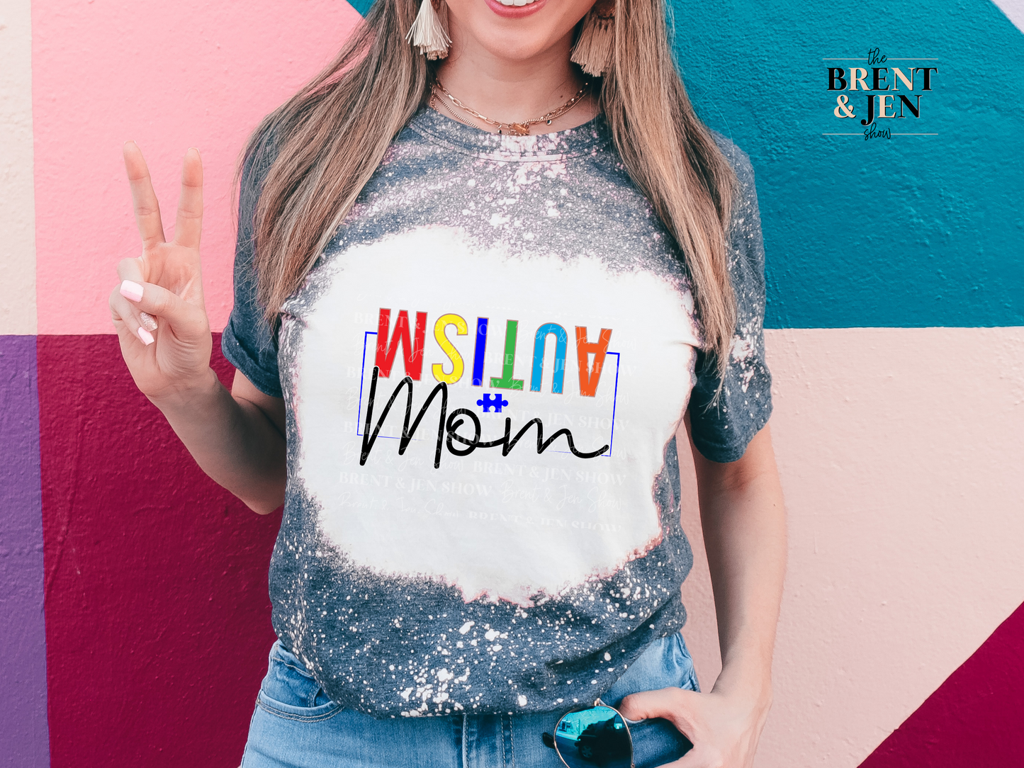 Upside Down Autism Mom Piece T-Shirt