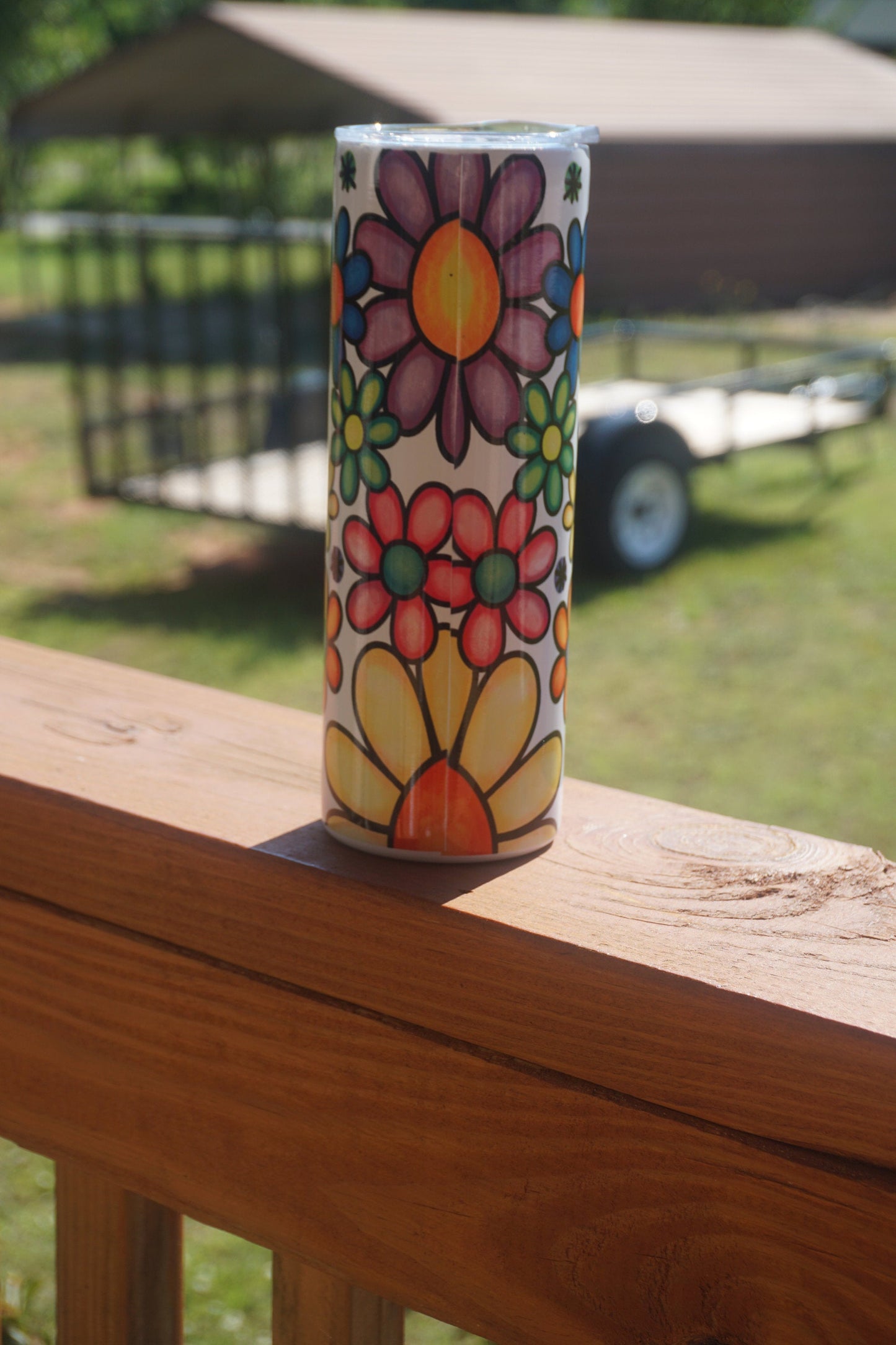 Flowers Are Like Friends  Sublimation Tumbler